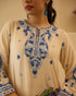 White Lily Breeze – Dori Embroidered Straight Suit Set